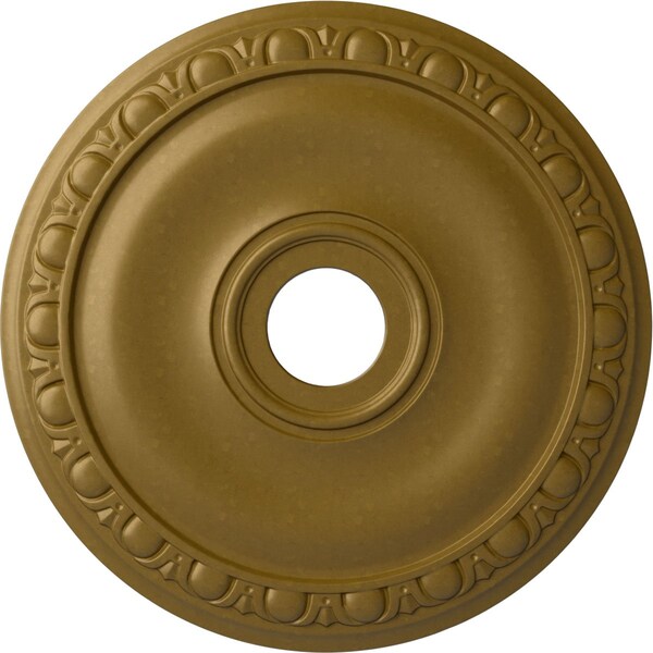 Ekena Millwork Jackson Ceiling Medallion (Fits Canopies up to 5 1/8"), Hand-Painted Gold, 20"OD x 3 5/8"ID x 1"P CM20JAGLS - main